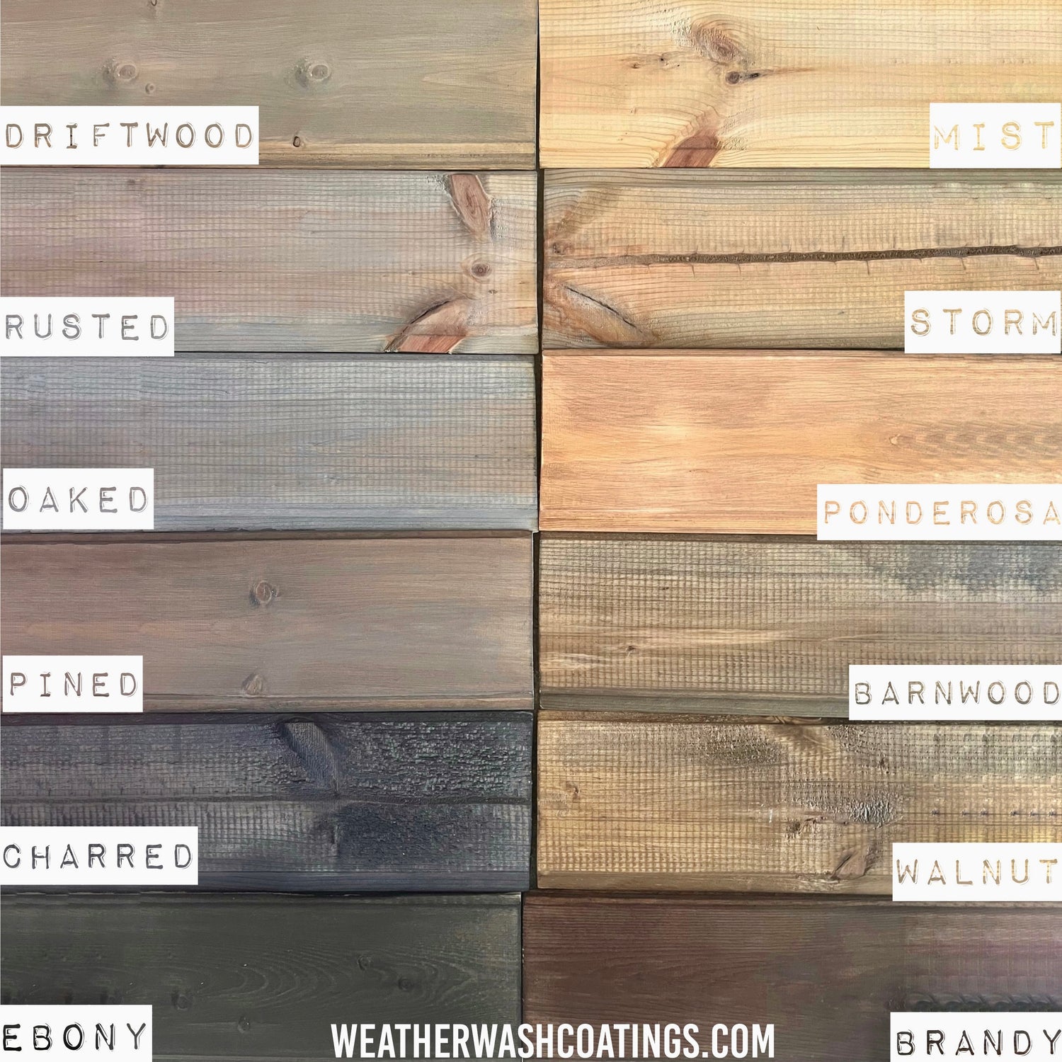 WeatherWash AGING WOOD STAINS