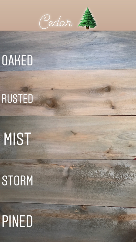 Cedar Log Color COLOR CHART – WeatherWash Coatings